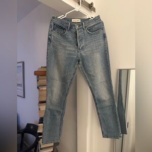 Denim Forum Yoko High Rise Slim Light Blue Denim Jeans - size 30